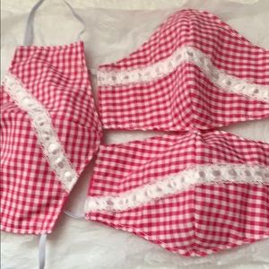 >💜3 LOT DOBLE LAYER HANDMADE BY MY MOM REUSABLE😍 WASHABLE NEW WITH OUT TAG‼️